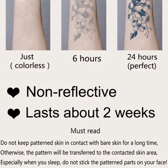 ๐5 for $25* Goth Girl Temporary Pectin Tattoo - Picture 5 of 6